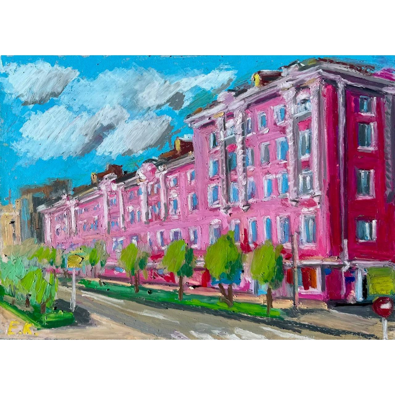 Авторская картина «Площадь Ленина, д. 3». ELCHANINOVA.ART Художник Ксения Ельчанинова. Современное искусство