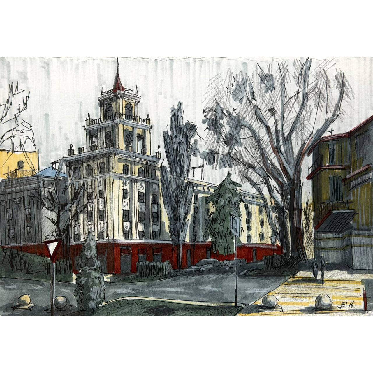 «Шпиль». ЕЛЬЧАНИНОВА.АРТ Художник Ксения Ельчанинова. Современное искусство