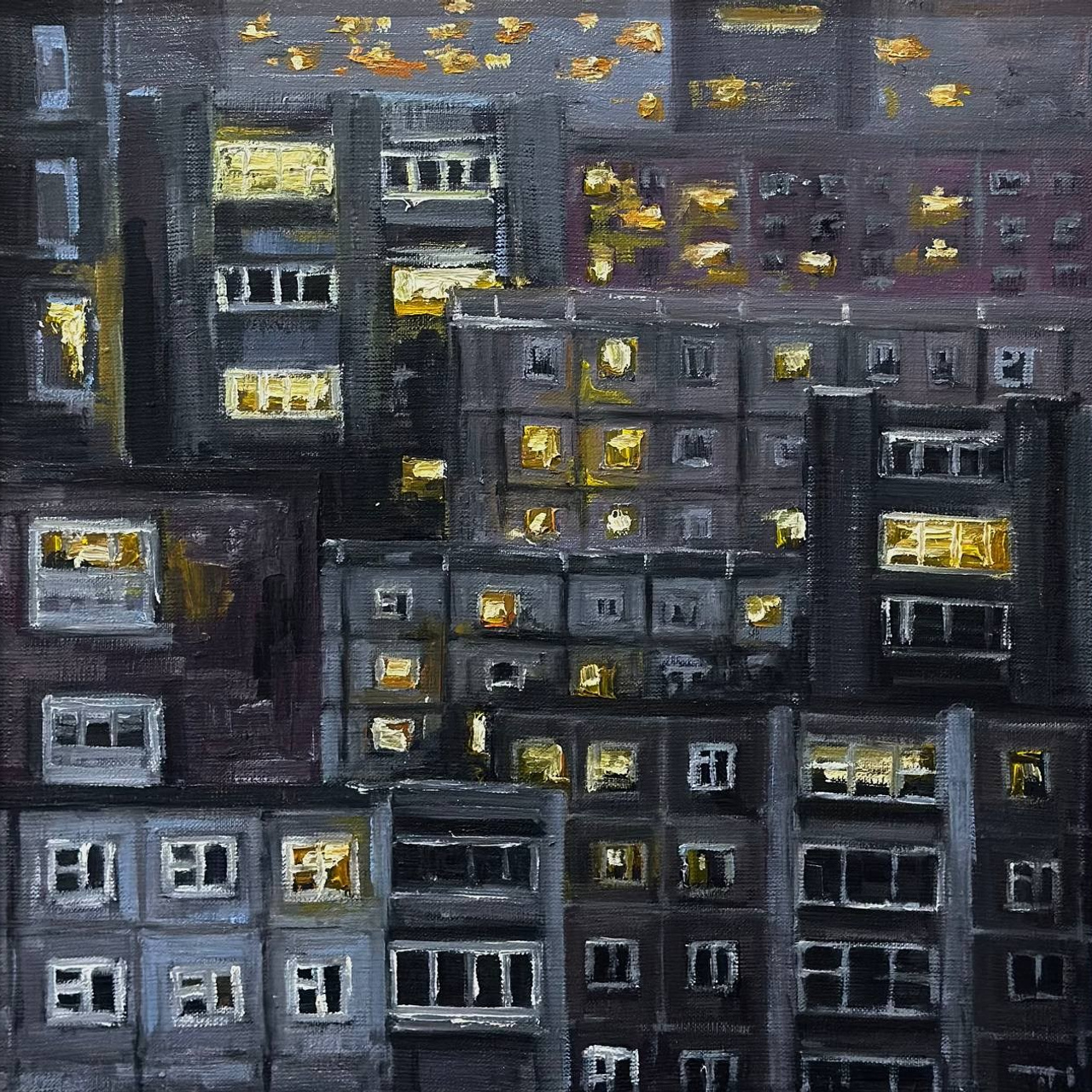 Авторская картина «Вечер». ELCHANINOVA.ART Художник Ксения Ельчанинова. Современное искусство