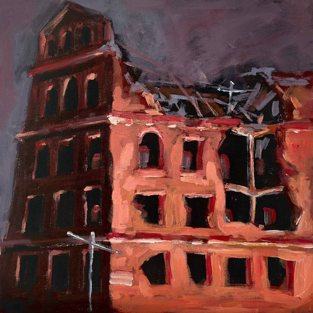 Авторская картина «Мельница». ELCHANINOVA.ART Художник Ксения Ельчанинова. Современное искусство