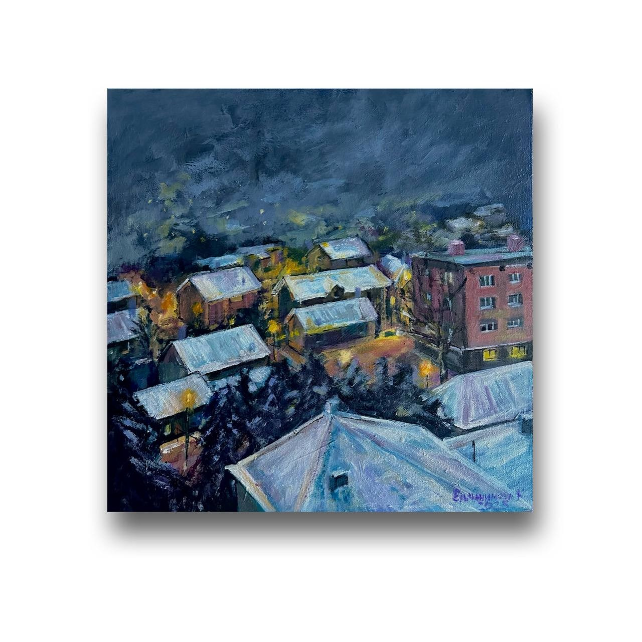 Авторская картина «Вечер». ELCHANINOVA.ART Художник Ксения Ельчанинова. Современное искусство