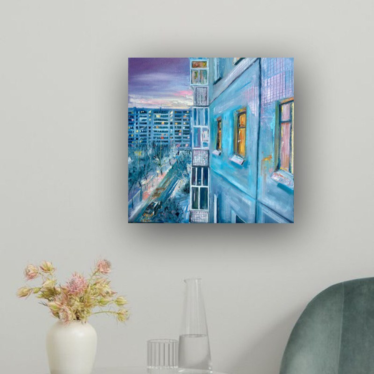 Авторская картина «Закат». ELCHANINOVA.ART Художник Ксения Ельчанинова. Современное искусство