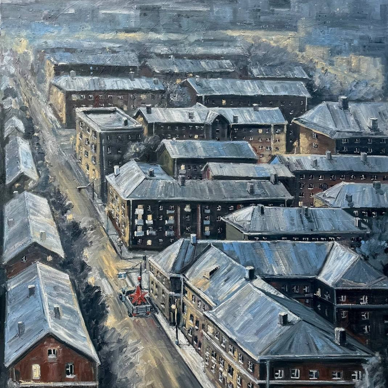 Авторская картина «Декабрь. Вечер.». ELCHANINOVA.ART Художник Ксения Ельчанинова. Современное искусство