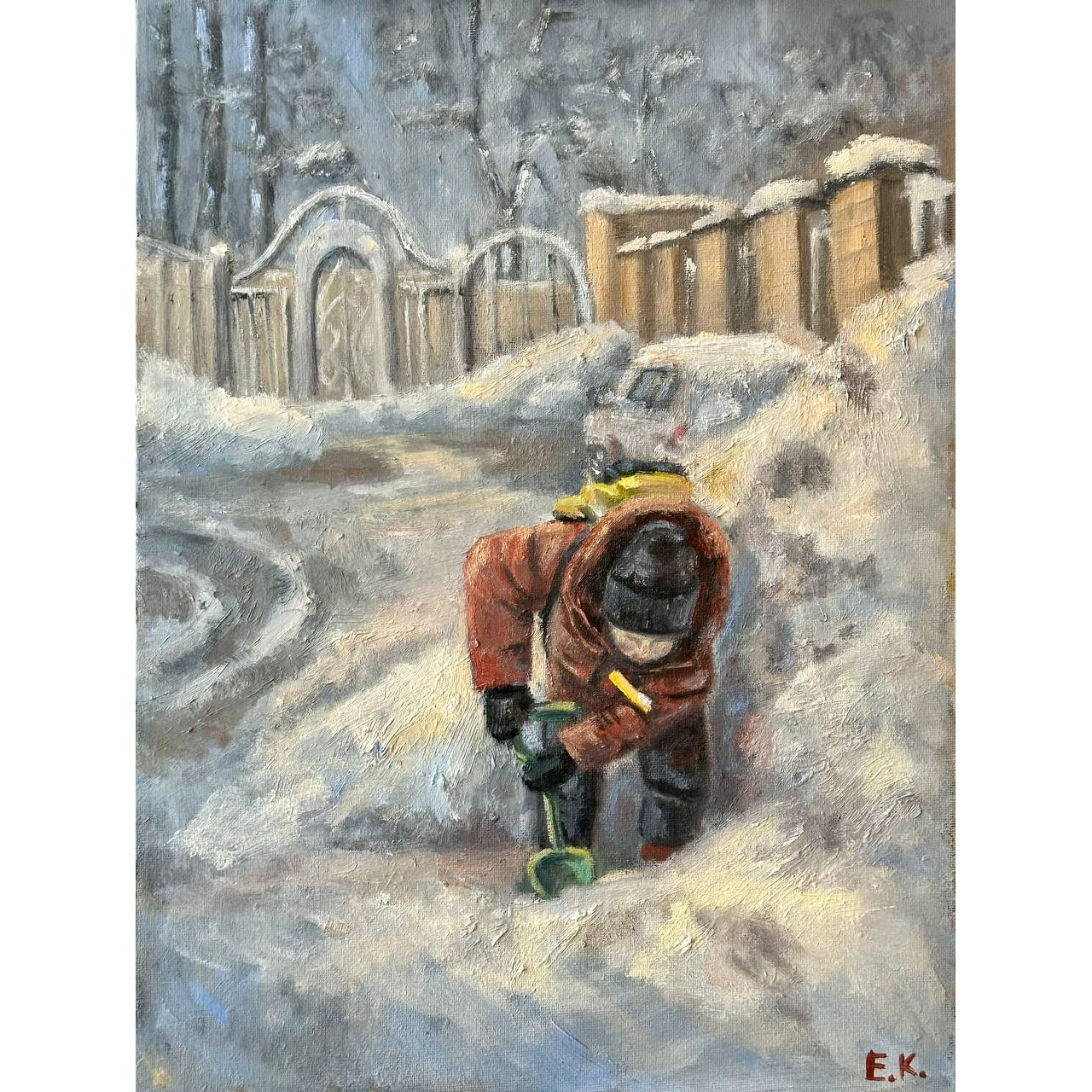 Авторская картина «Внимание. Марш!». ELCHANINOVA.ART Художник Ксения Ельчанинова. Современное искусство