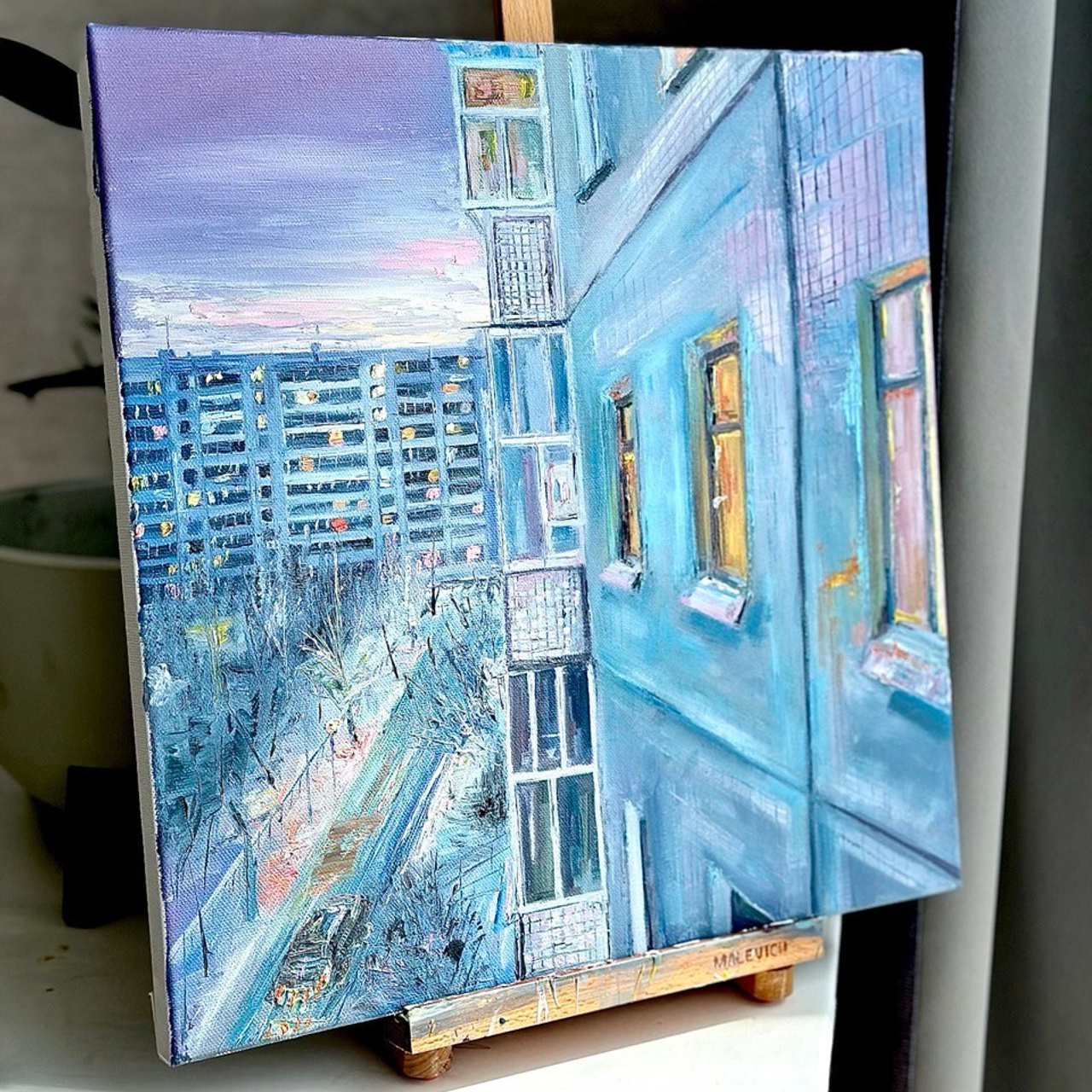 Авторская картина «Закат». ELCHANINOVA.ART Художник Ксения Ельчанинова. Современное искусство