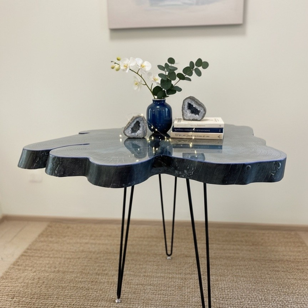 Стол из дерева «Морская глубина». Арт-объекты для стен. Авторские картины, панно, часы и портреты по фото