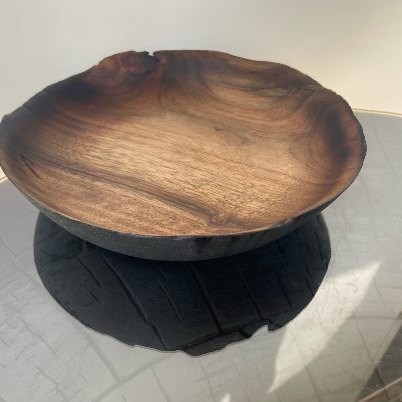 Тарелка из дерева «карамельная». Арт-объекты для стен. Авторские картины, панно, часы и портреты по фото