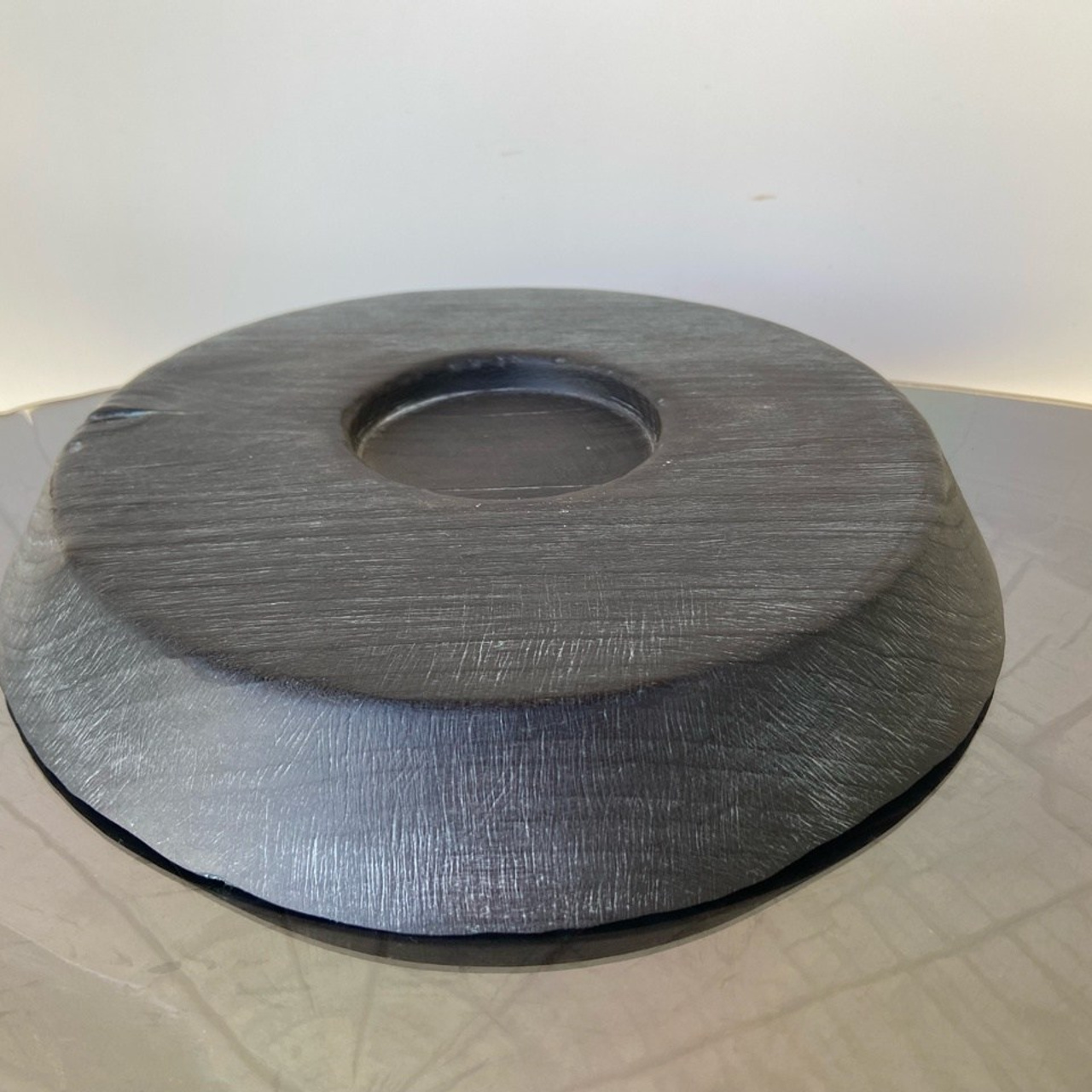 Тарелка из дерева «небесная синева». Арт-объекты для стен. Авторские картины, панно, часы и портреты по фото