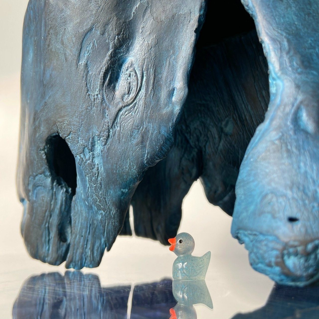 Vase made of wood “Blue crown of the forest”. Art objects for walls. Author’s paintings, panels, clocks and portraits by photo