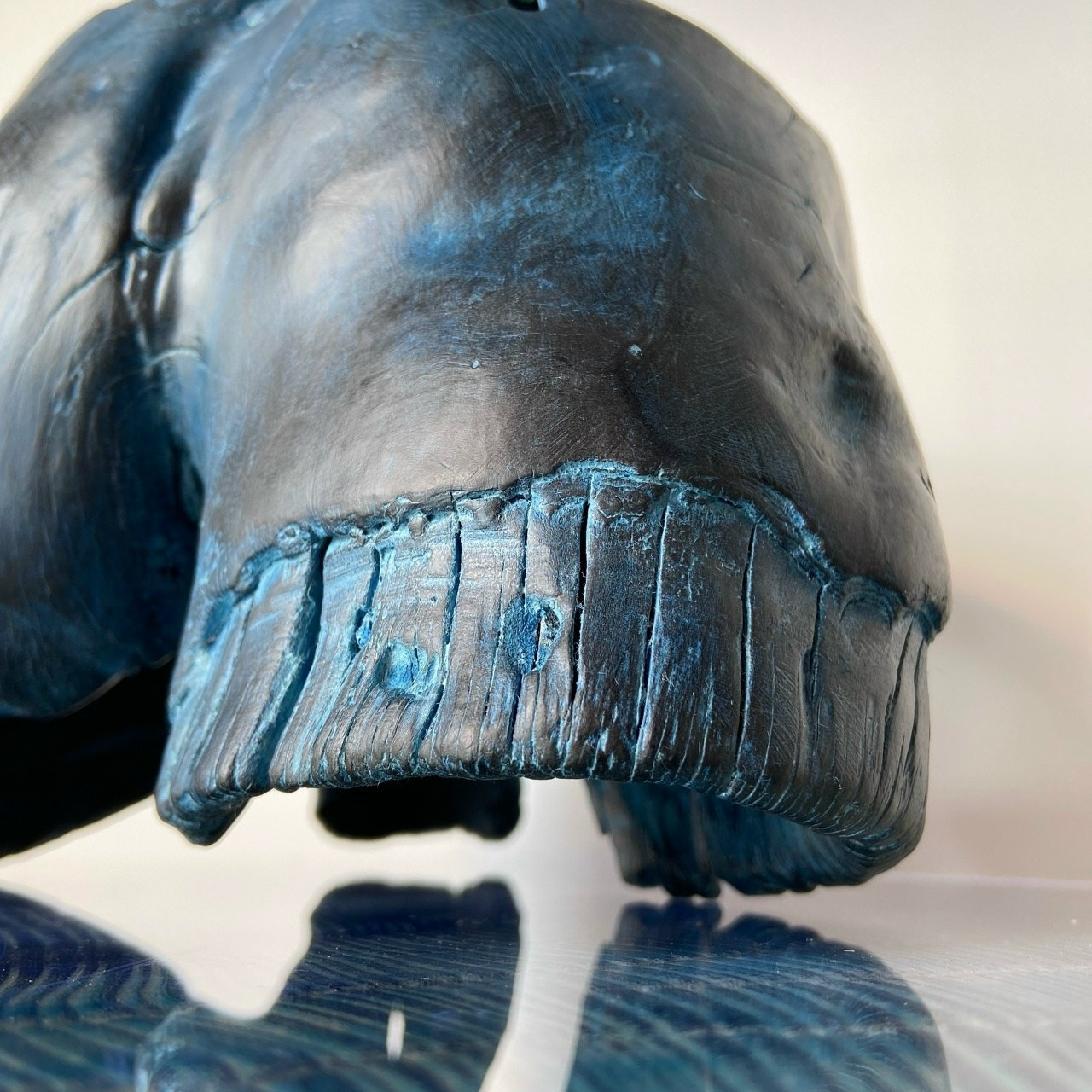 Vase made of wood “Blue crown of the forest”. Art objects for walls. Author’s paintings, panels, clocks and portraits by photo