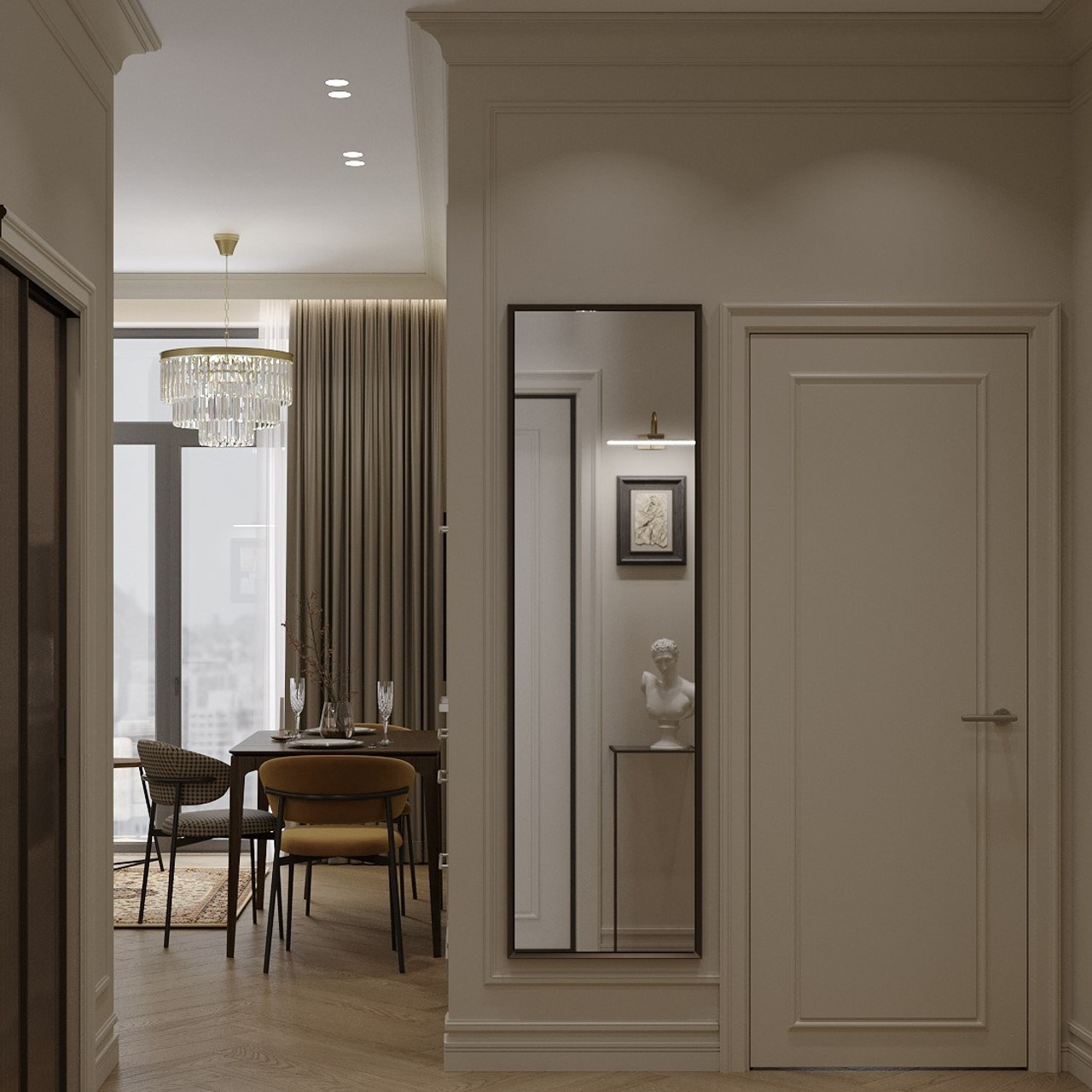 ЖК iD Park Pobedy / 40 м². Дизайнер интерьера Кристина Дедова / Оренбург, Москва