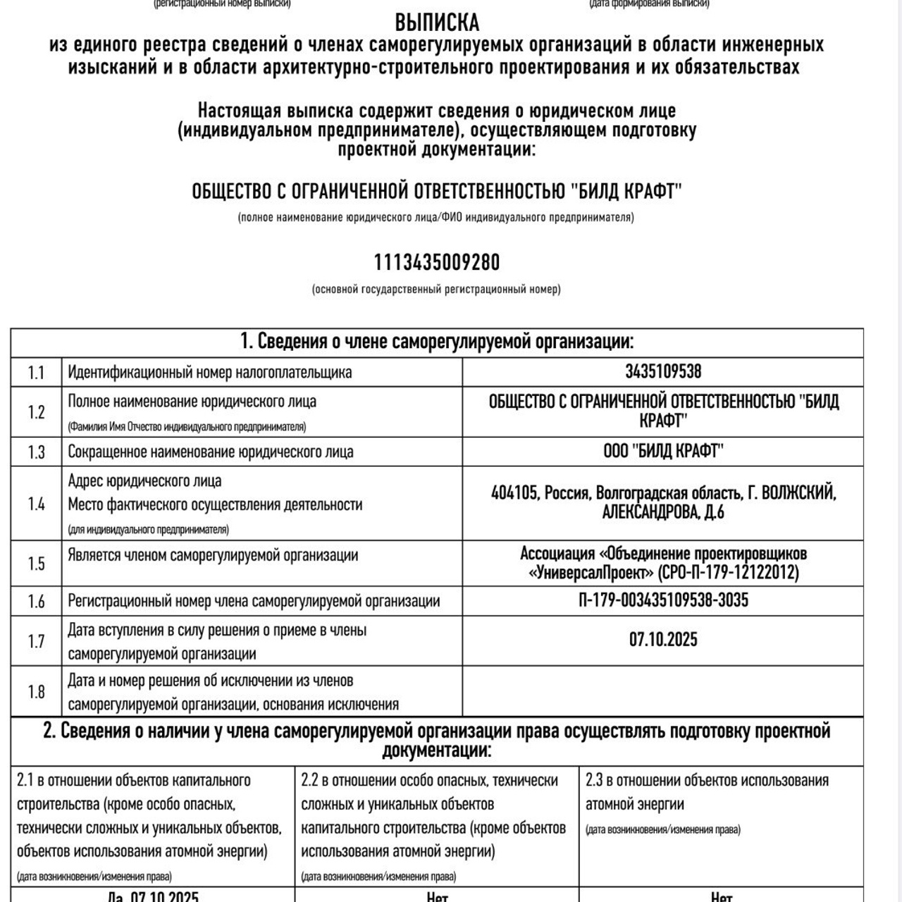 Проектное СРО