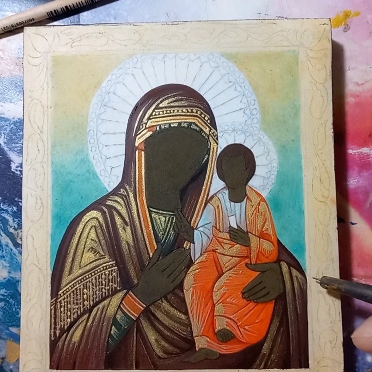 Икона Смоленская Божья Матерь. Светлана Фатьянова