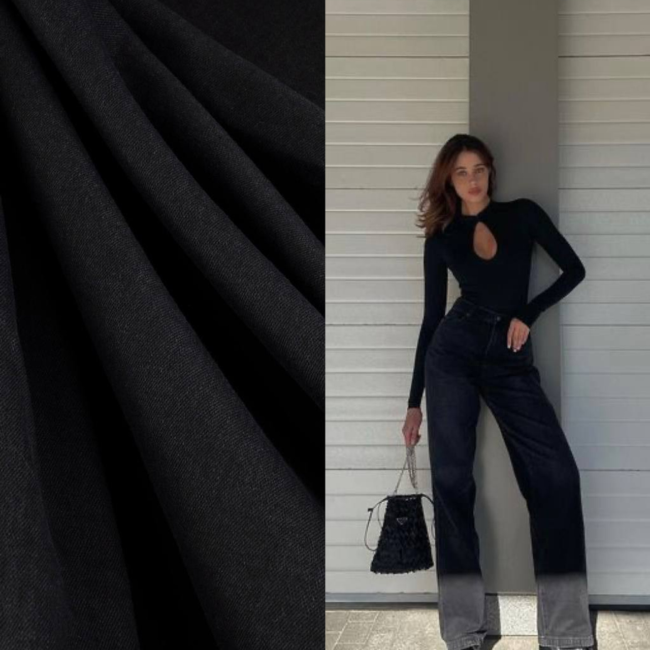 RALPH LAUREN - TOPT379 - ДЖИНС - 9КУПОН 1,5 - ЧЕРНЫЙ - ШИРИНА 1,4 