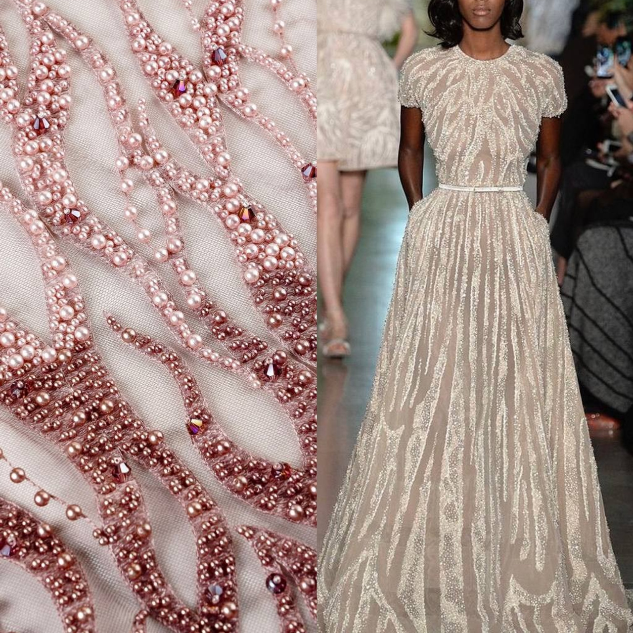 ELIE SAAB - LEBANON - Т1 - ОМБРЕ - ШИРИНА 1,5 - РОЗ/БЕЛ - 4,3