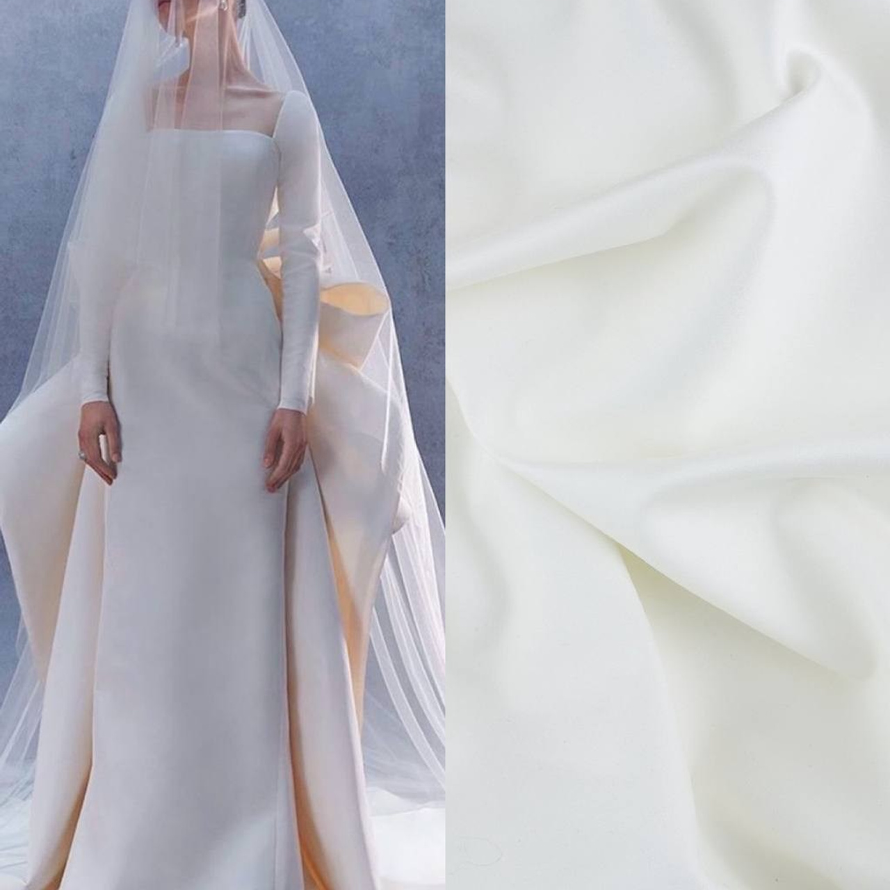 398MTA - ТАФТА ELIE SAAB - ШИР 1,45 - БЕЛЫЙ - 4,45