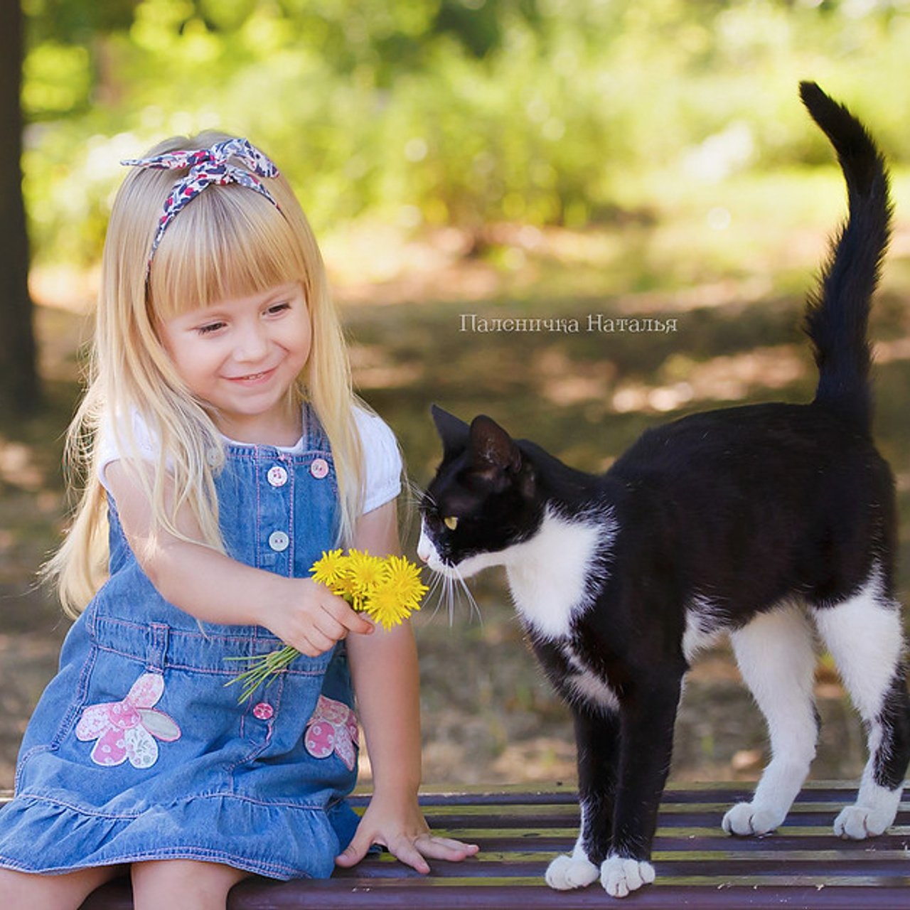 детский портрет с животными