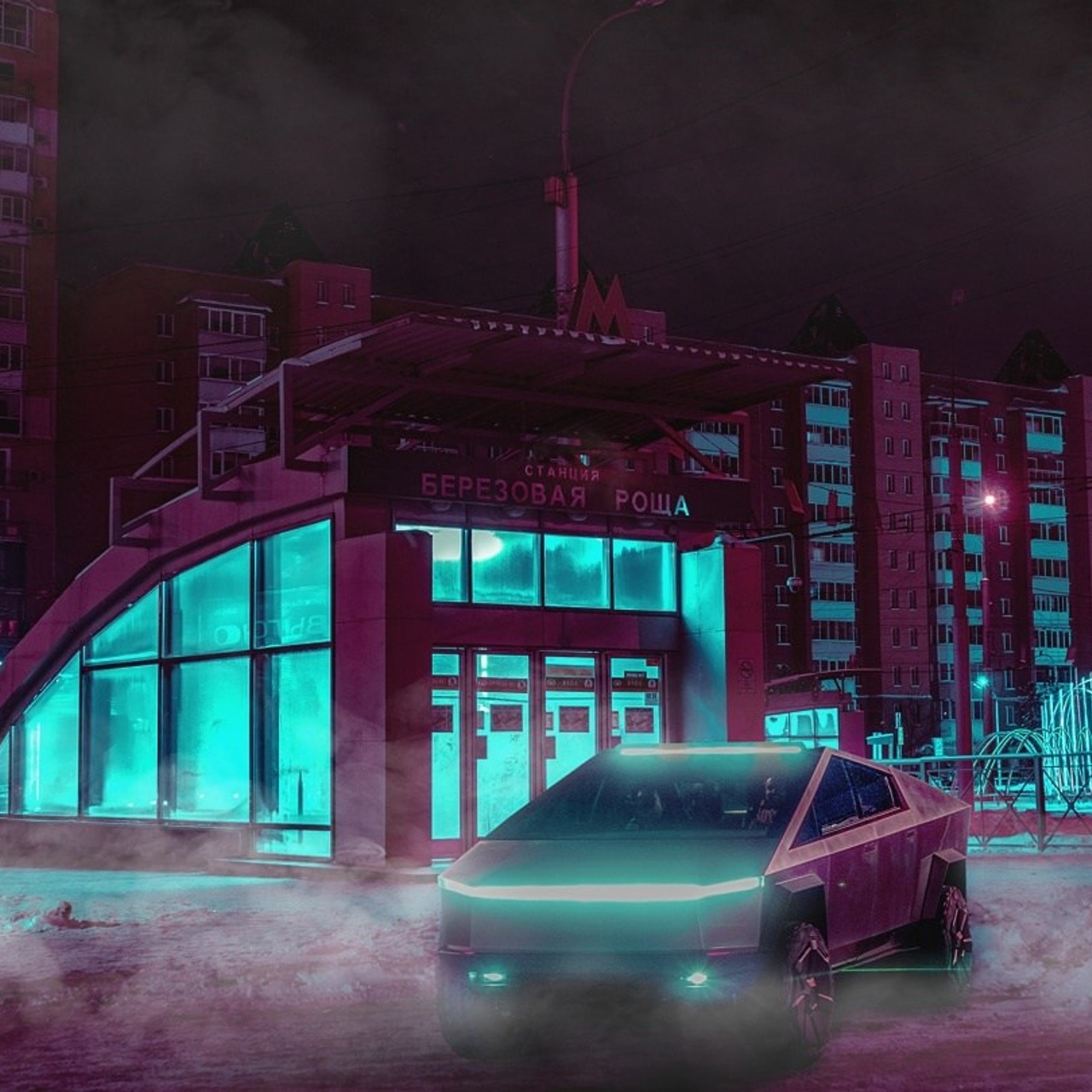 Фотосессия Tesla CyberTruck × Новосибирск