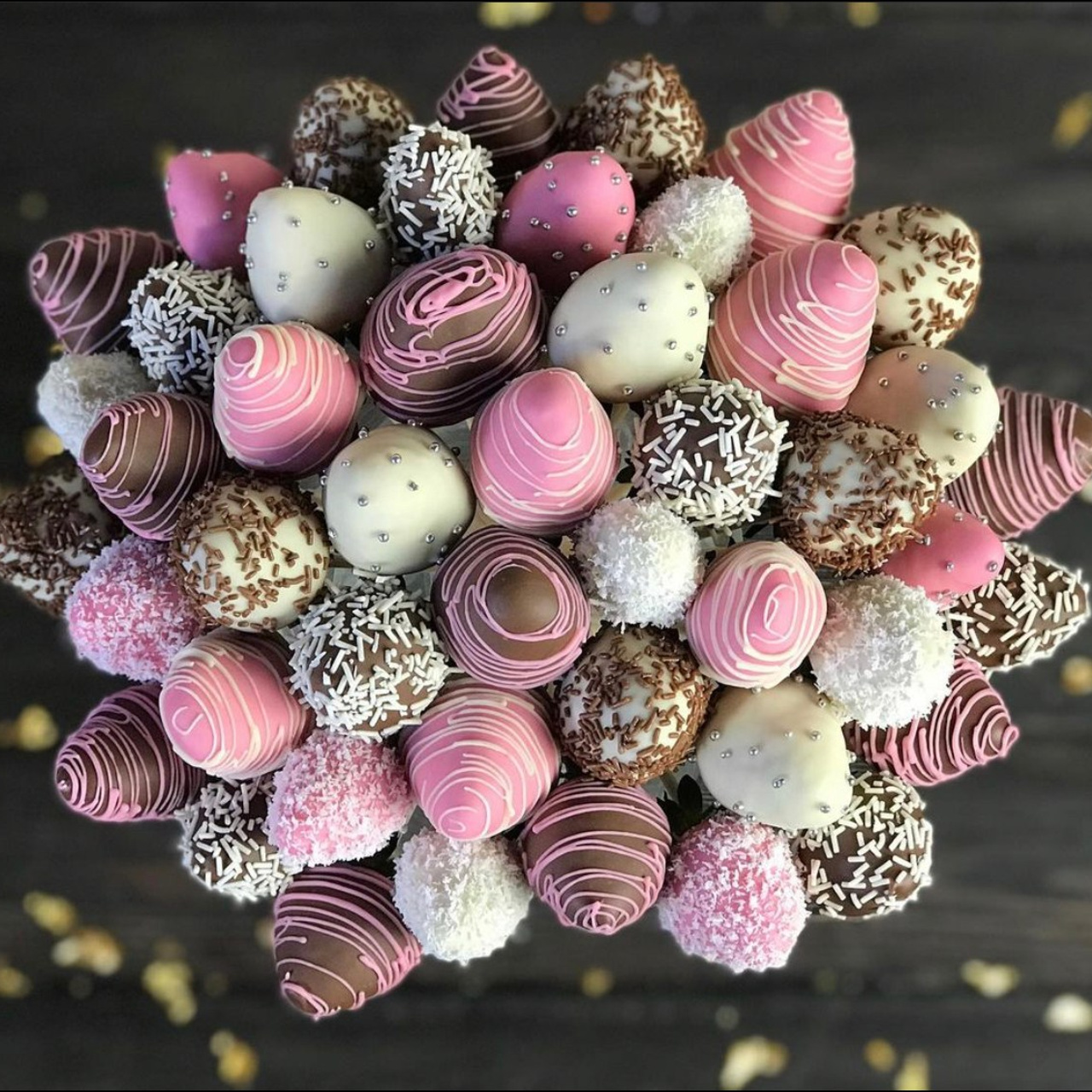 Букет из клубники в шоколаде "Нежная рапсодия". Клубника в шоколаде в Сургуте