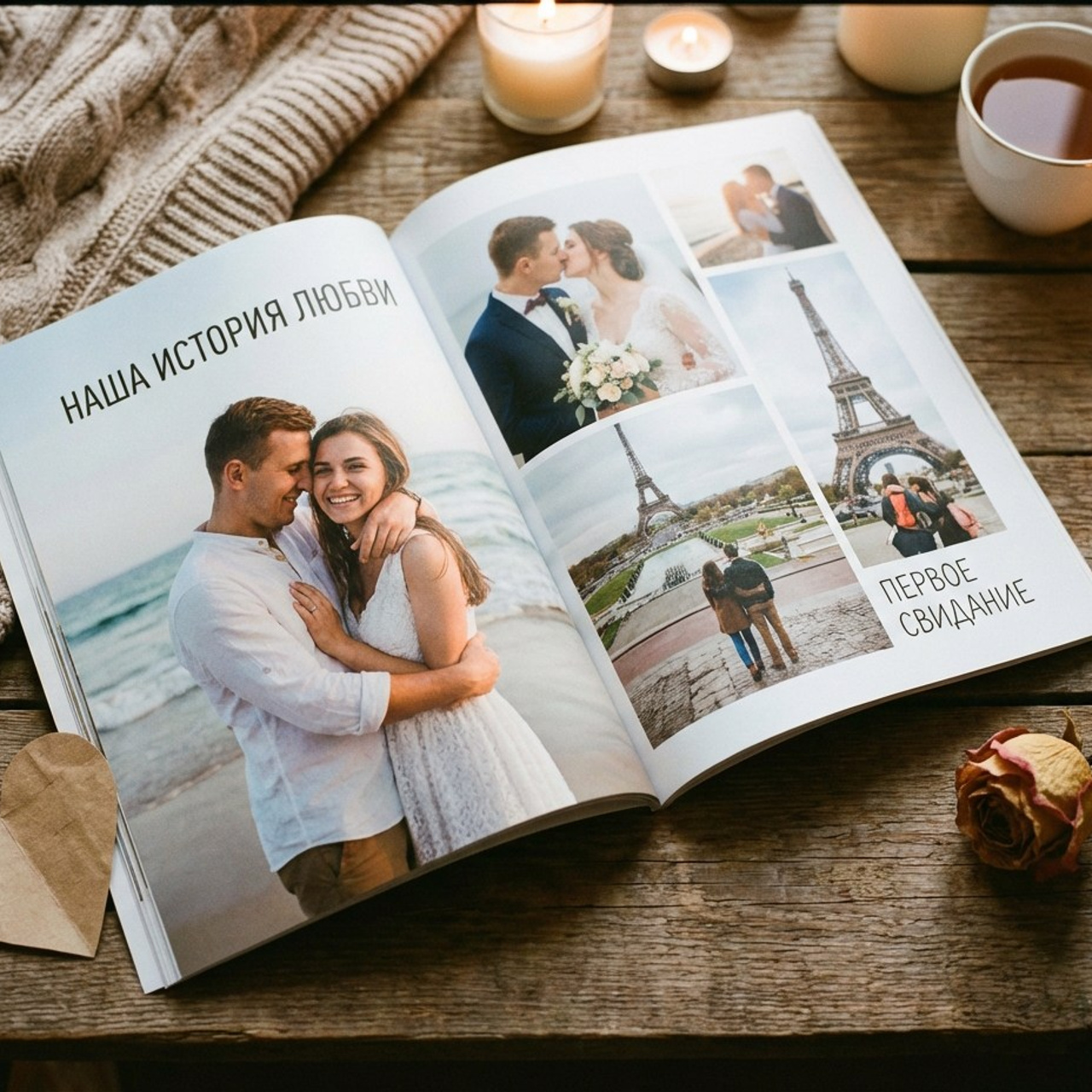 3.4 Книга / комикс / журнал «История знакомства». Фото + нейро — студия «POP-UP»