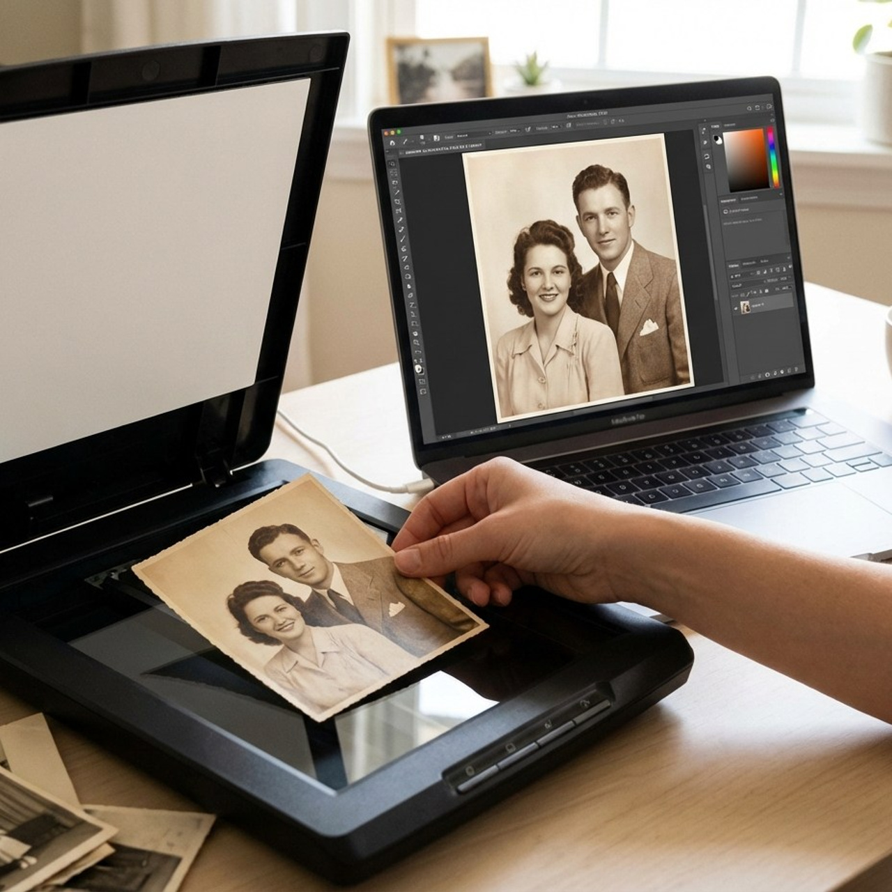 1.7 Оцифровка фотографии. Фото + нейро — студия «POP-UP»