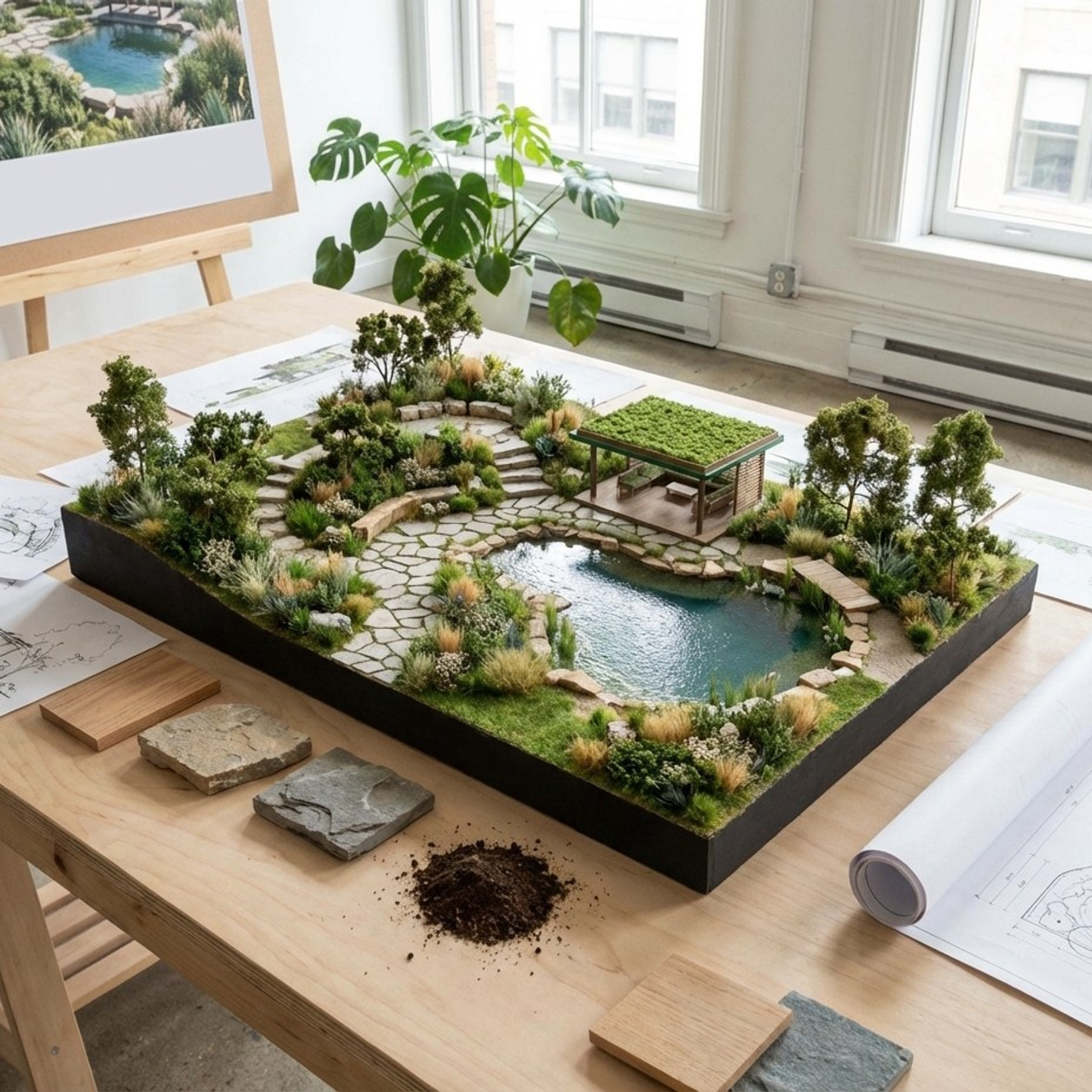 7.6 Концепция ландшафтного дизайна. Фото + нейро — студия «POP-UP»