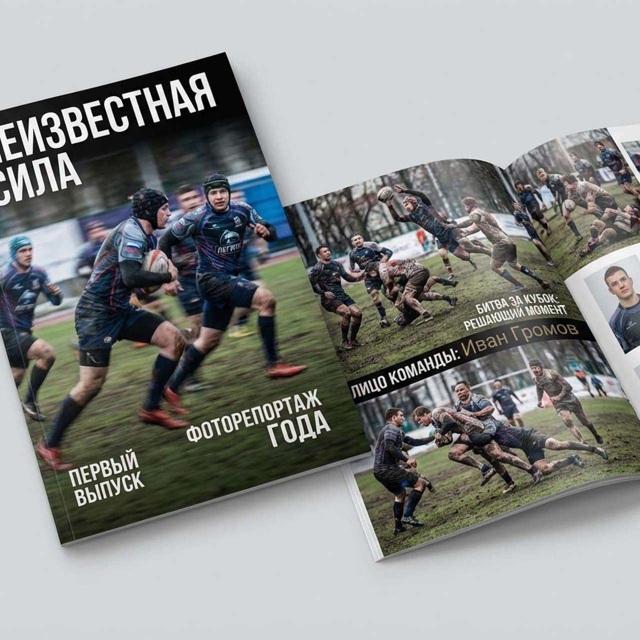 3.11 Книга / комикс / журнал о спортивной команде. Фото + нейро — студия «POP-UP»