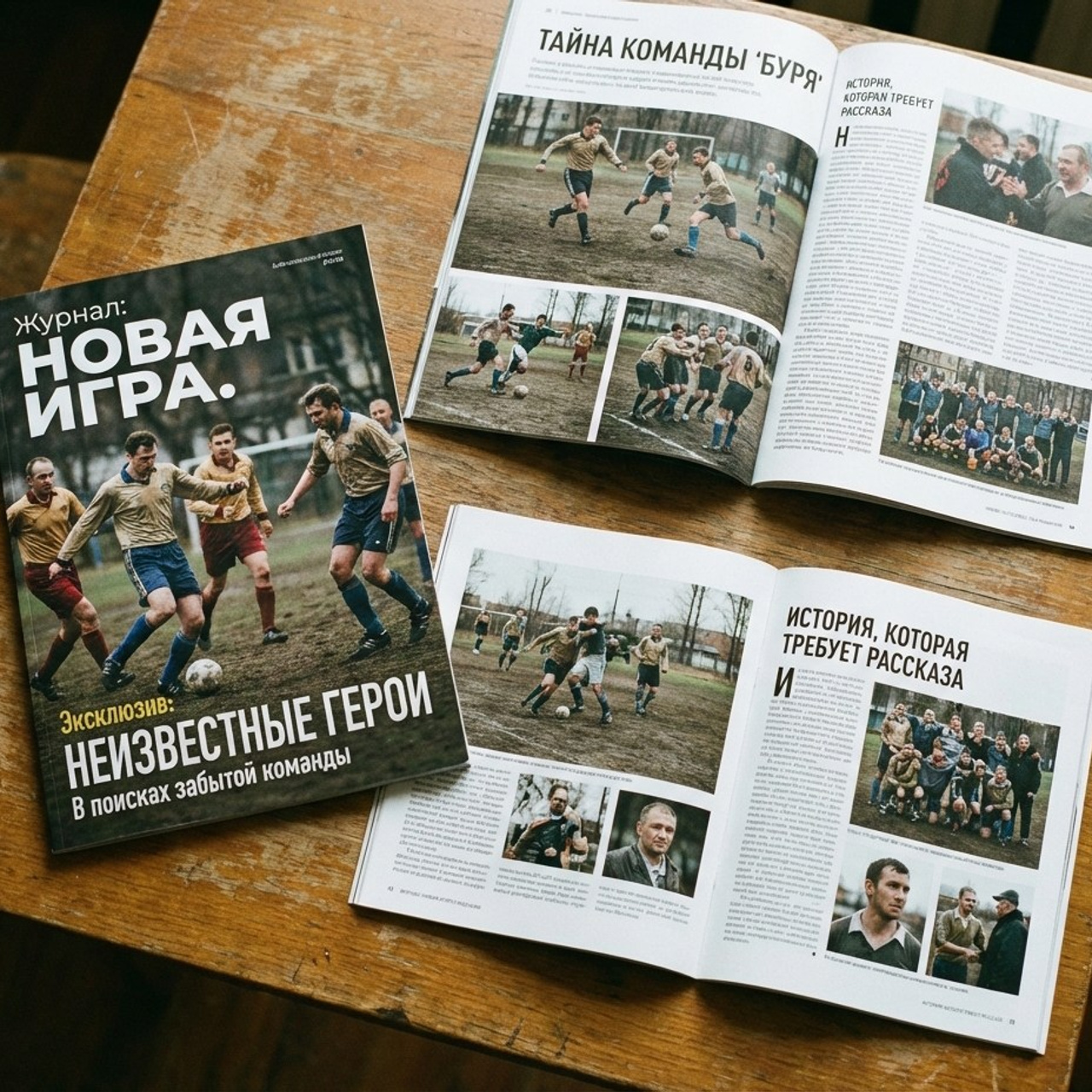 3.11 Книга / комикс / журнал о спортивной команде. Фото + нейро — студия «POP-UP»
