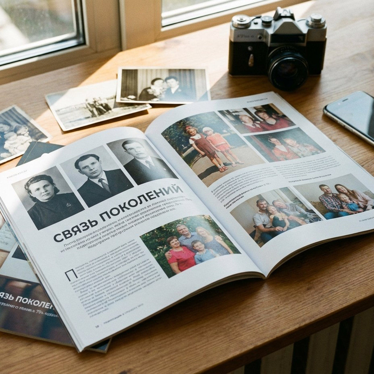 3.5 Книга / комикс / журнал «Семейная история». Фото + нейро — студия «POP-UP»