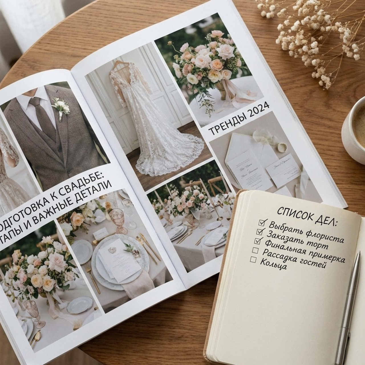 3.6 Книга / комикс / журнал о подготовке к свадьбе. Фото + нейро — студия «POP-UP»