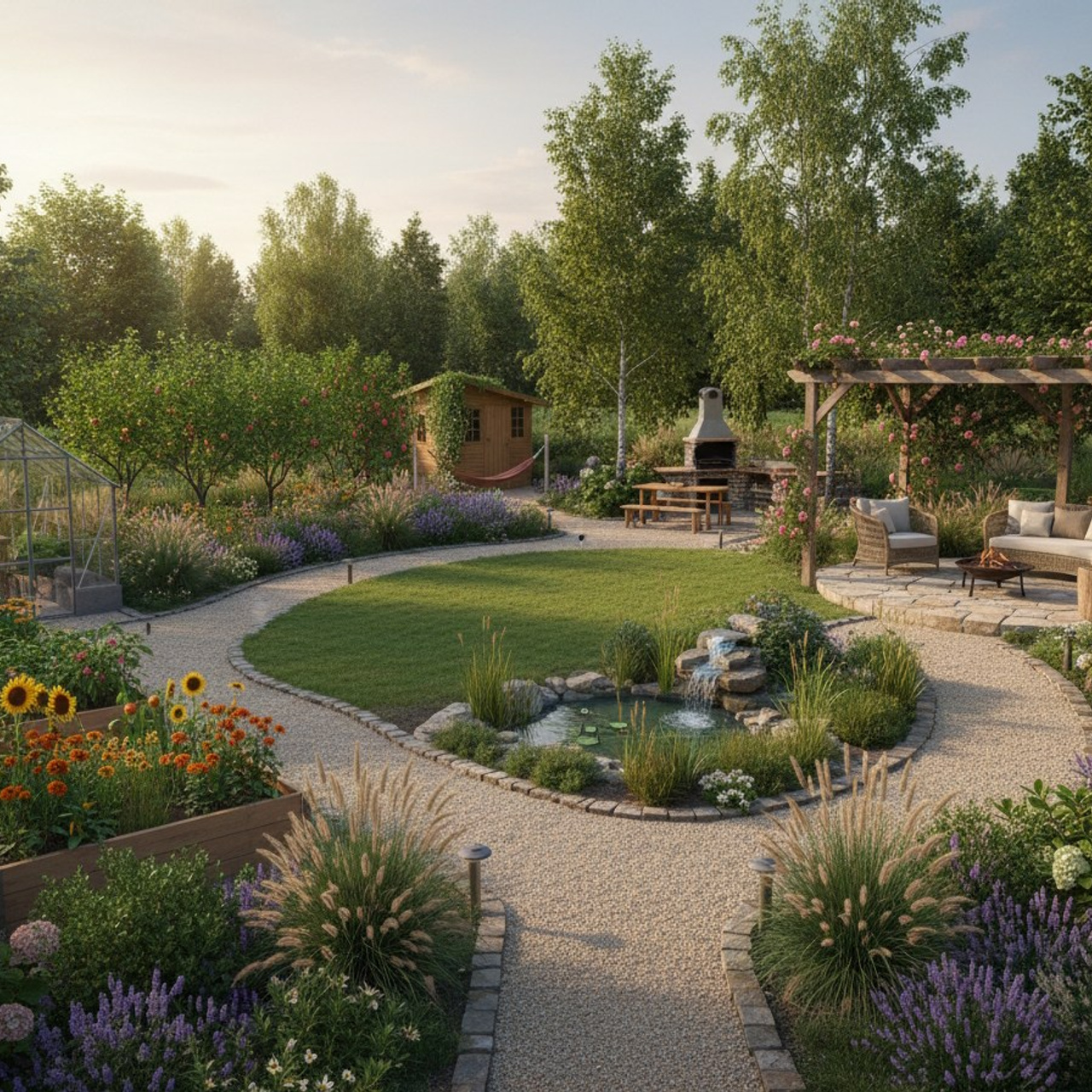 7.6 Концепция ландшафтного дизайна. Фото + нейро — студия «POP-UP»