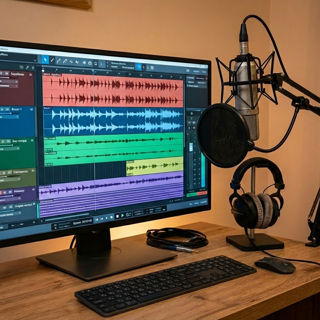 6.3 Генерация голоса и звукового сопровождения. Фото + нейро — студия «POP-UP»