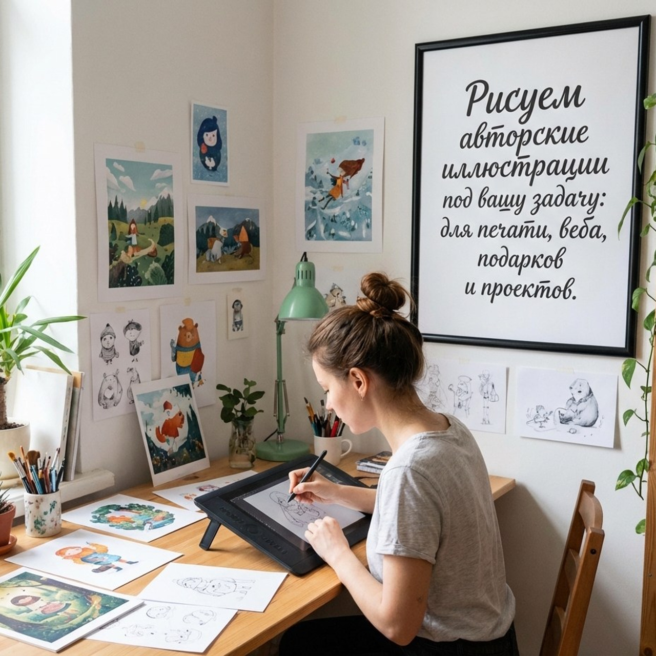 7.12 Индивидуальная иллюстрация. Фото + нейро — студия «POP-UP»