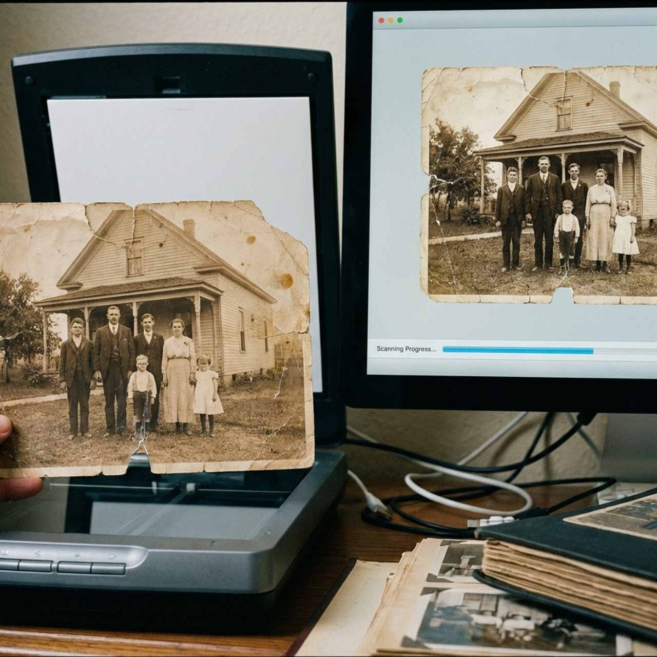 1.7 Оцифровка фотографии. Фото + нейро — студия «POP-UP»