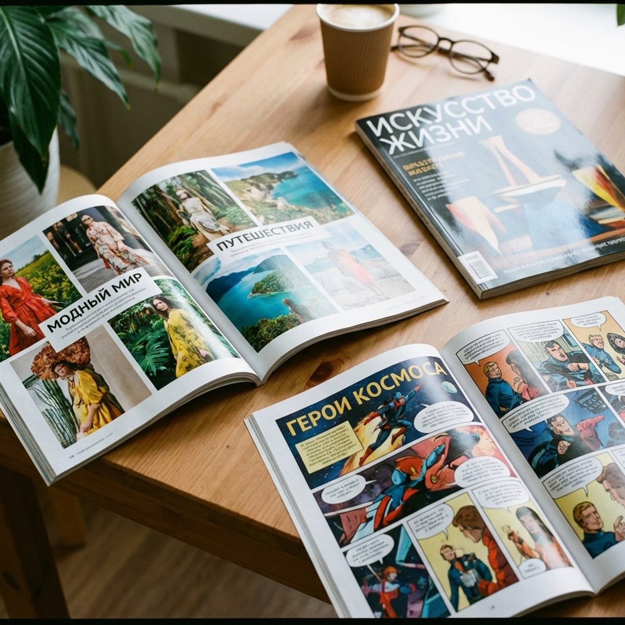 3.1 Подарочная книга / комикс / глянцевый журнал. Фото + нейро — студия «POP-UP»