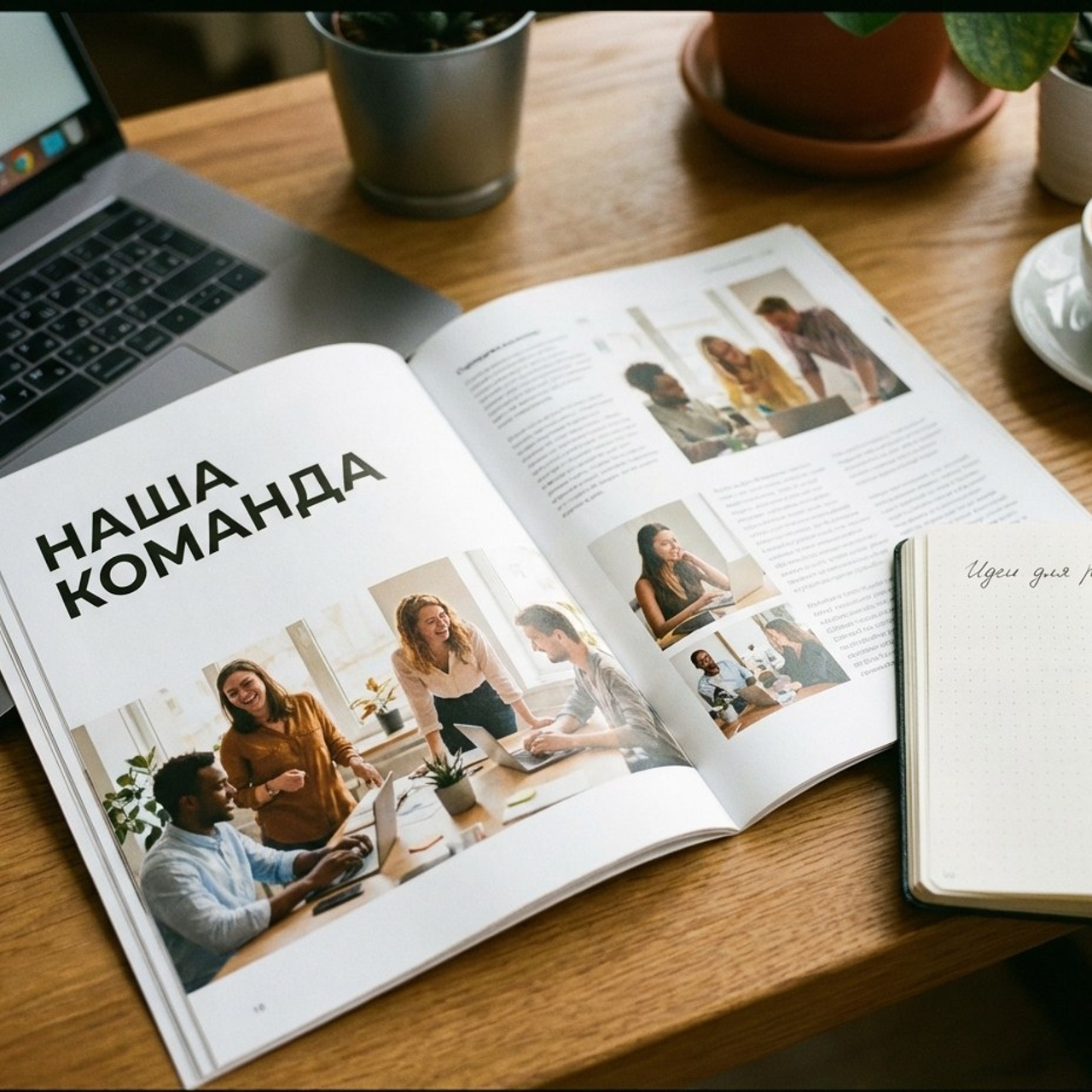 3.9 Книга / комикс / журнал о компании, коллективе. Фото + нейро — студия «POP-UP»