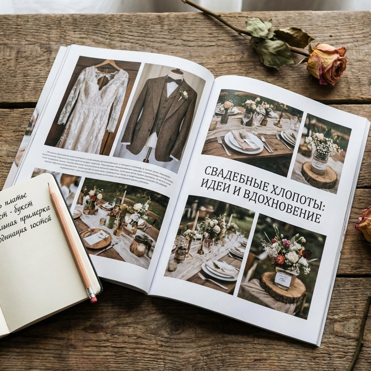 3.6 Книга / комикс / журнал о подготовке к свадьбе. Фото + нейро — студия «POP-UP»