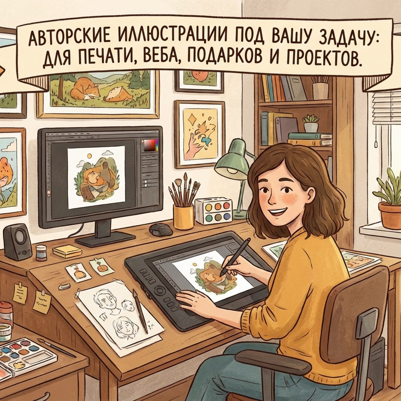 7.9 Дизайн любой сложности (индивидуальный запрос). Фото + нейро — студия «POP-UP»