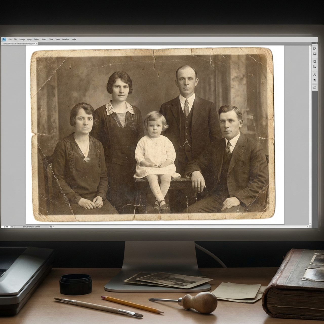 1.7 Оцифровка фотографии. Фото + нейро — студия «POP-UP»