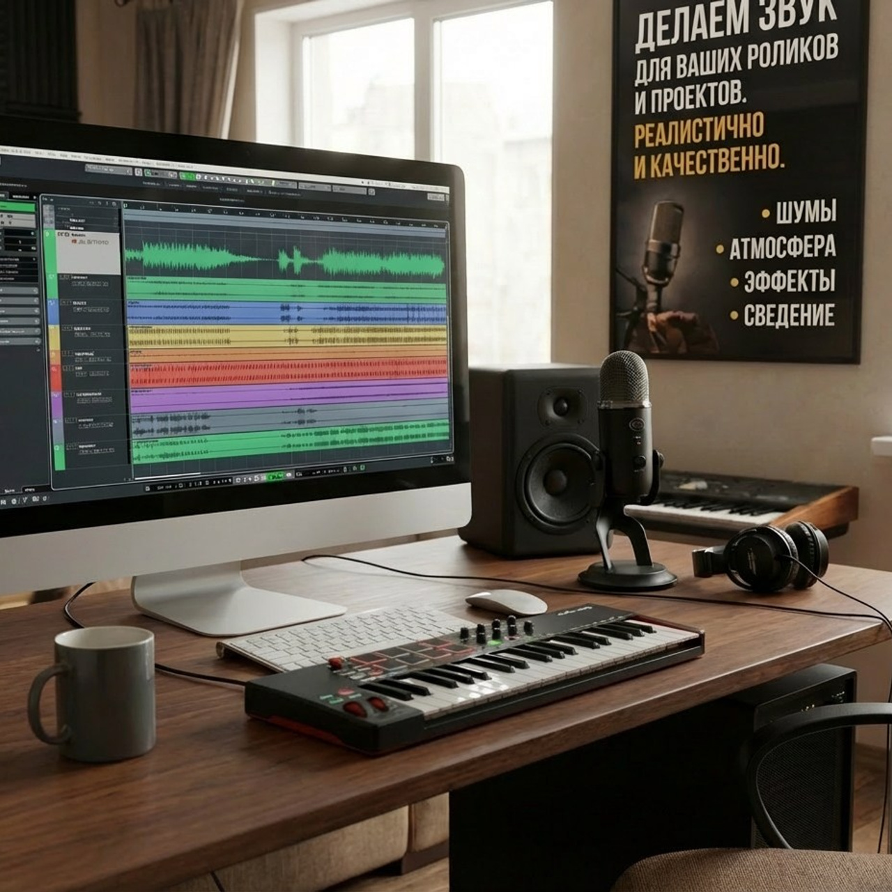 7.16 Базовый звуковой дизайн (саунд-дизайн). Фото + нейро — студия «POP-UP»