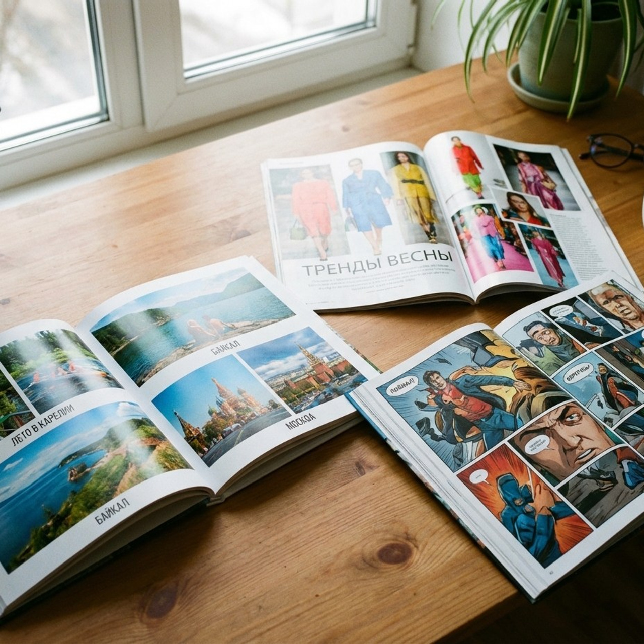 3.1 Подарочная книга / комикс / глянцевый журнал. Фото + нейро — студия «POP-UP»