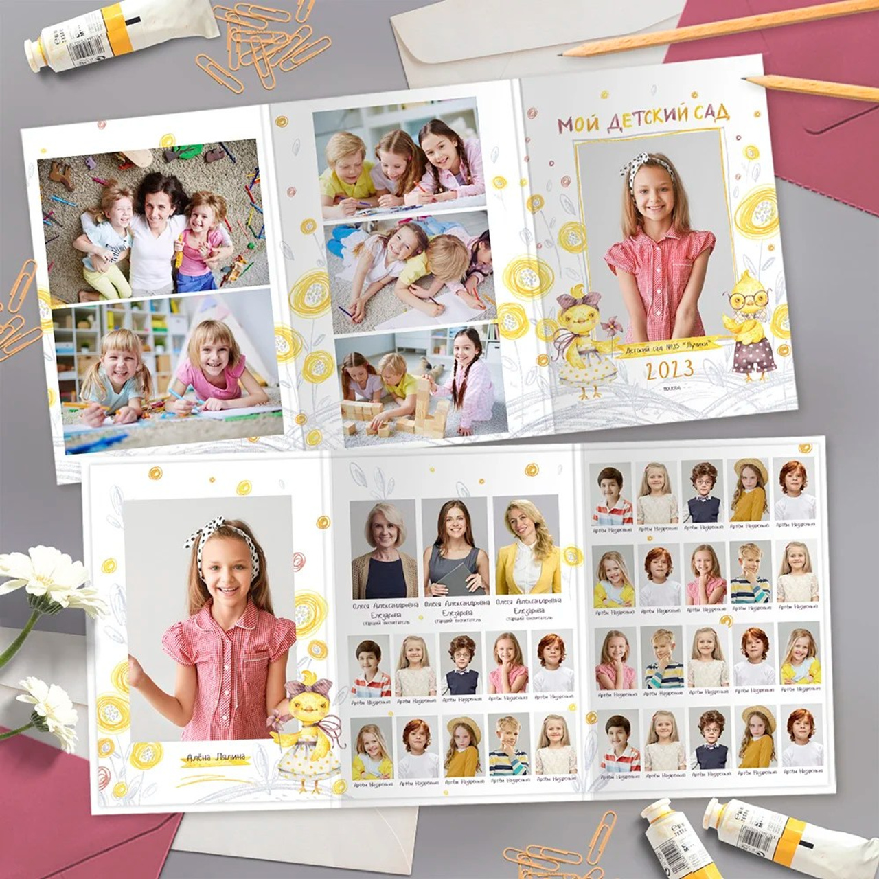 Образцы трюмо садик. Выпускные альбомы Искитим Бердск Новосибирск