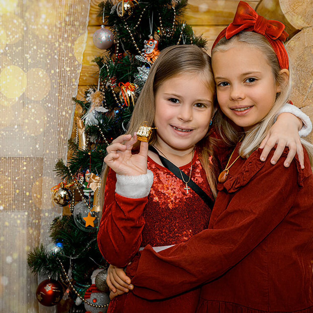 Семейная фотосессия дома на Новый год