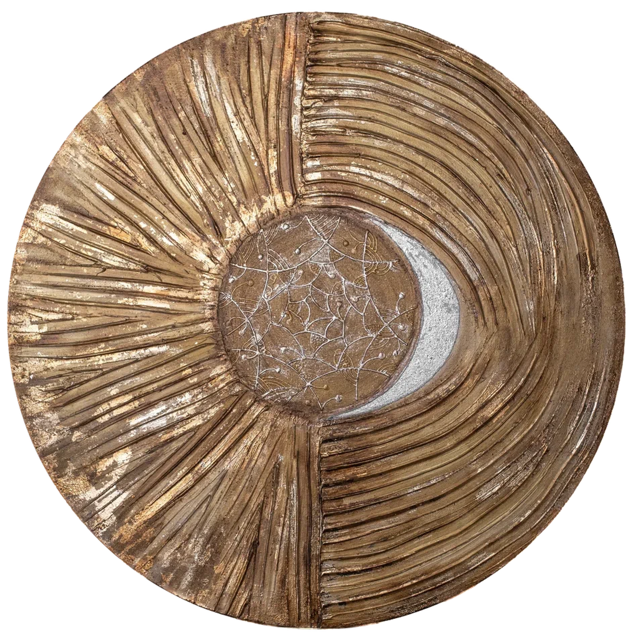 Колесо Фортуны (холст, паста, акрил, поталь (размер 70/70)