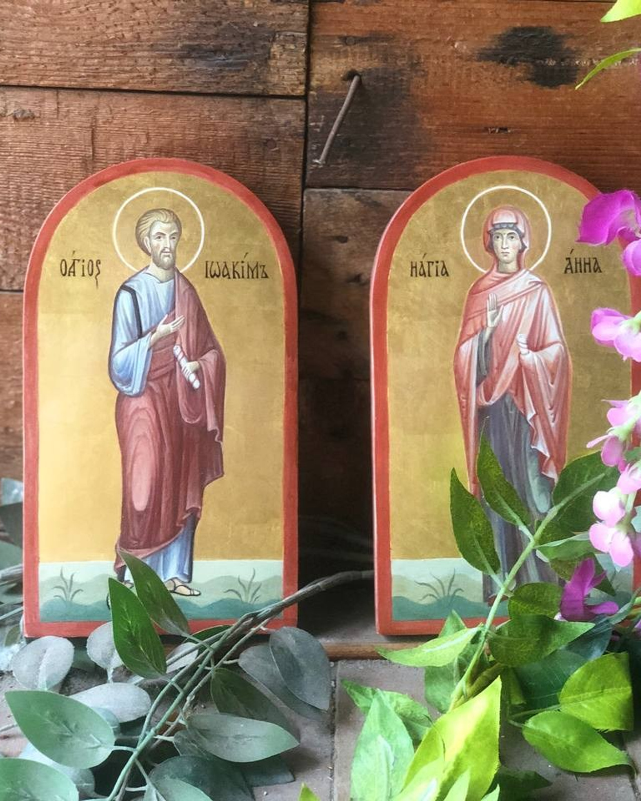 Иконы праведных Иоакима и Анны, родителей Пресвятой Богородицы. Авт. С. Акотчик. Рук. А. Лавданский