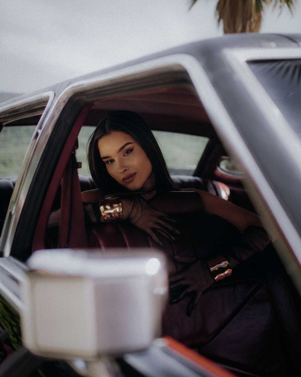 Съёмки с ретро машиной