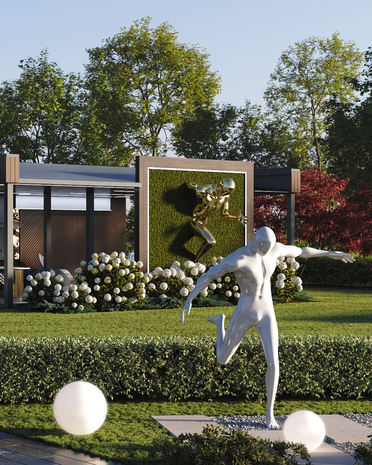 Ландшафт с беседками. Санкт-Петербург