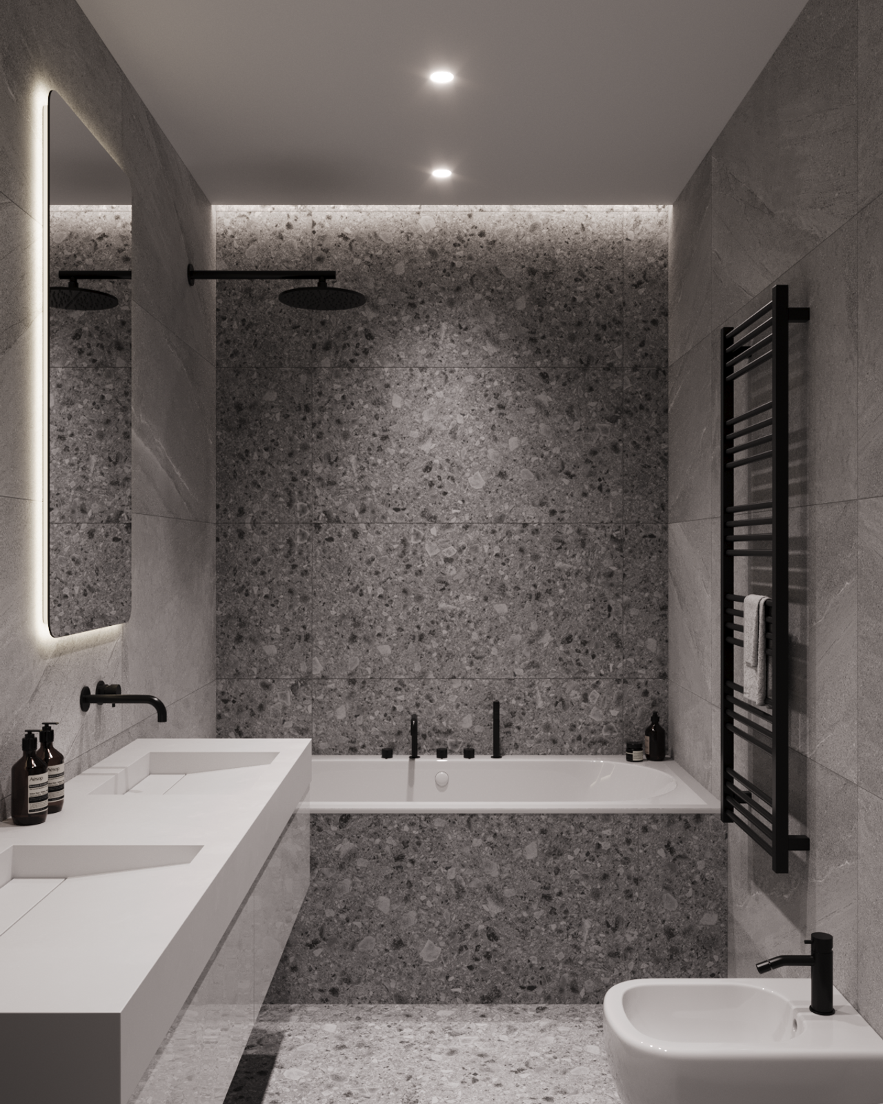 Grey bathroom