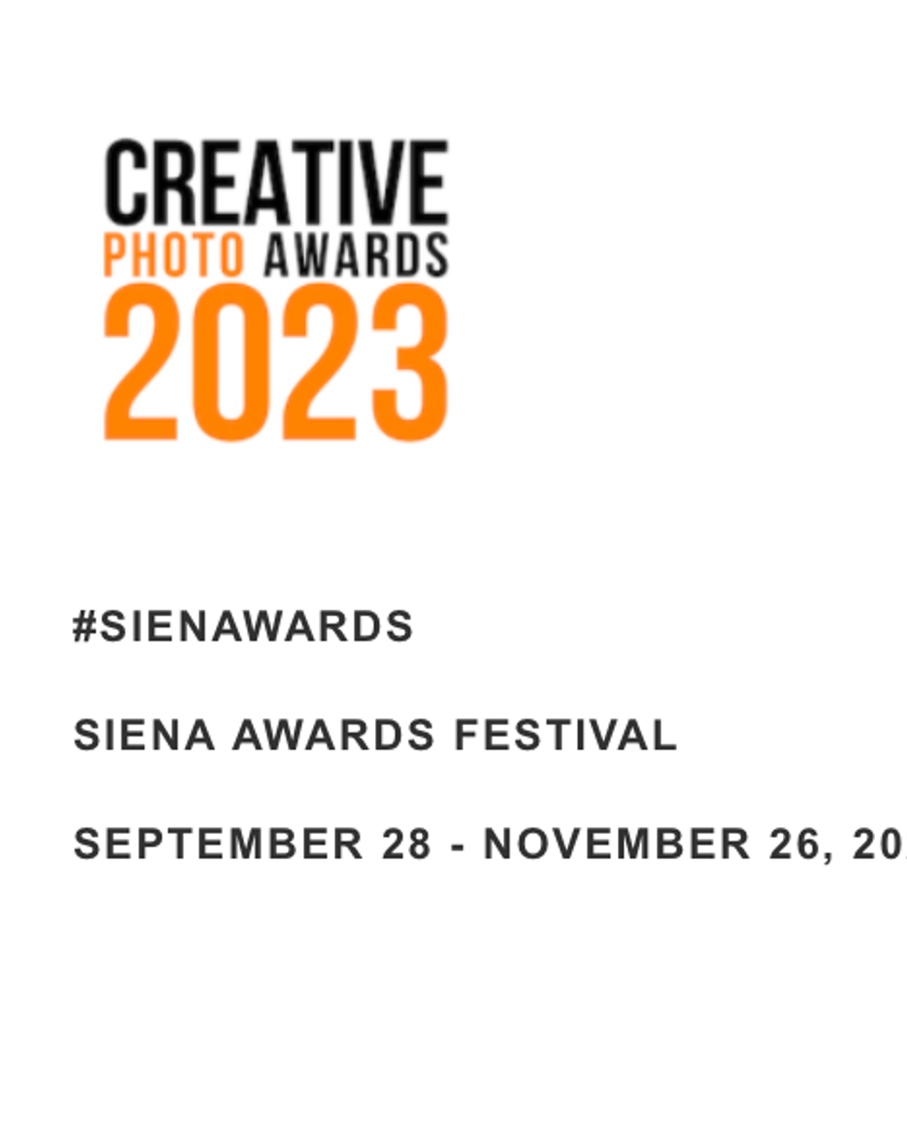 SIENA CREATIVE PHOTO AWARDS