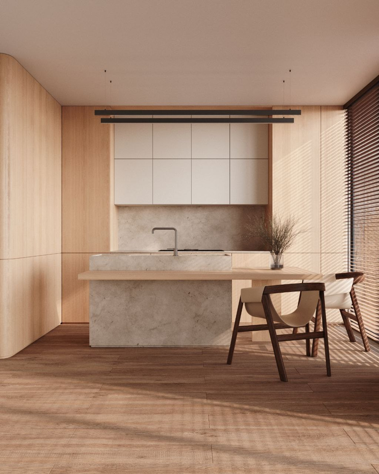 АС | Кухня с отсровом